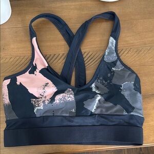 H&M Women's Sports Bra - Pink and Gray